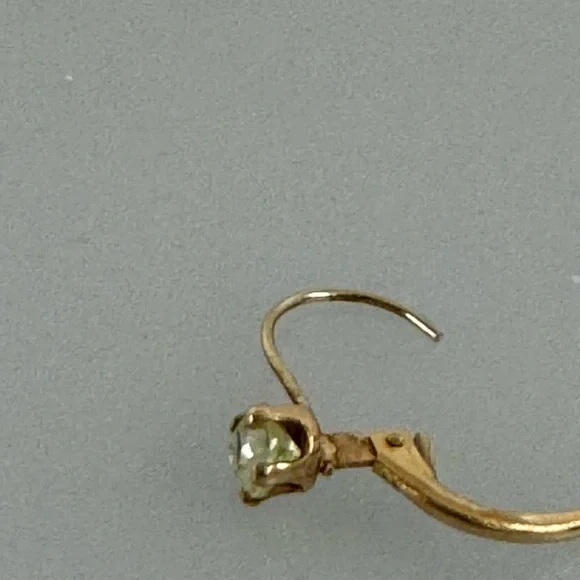 10k real solid gold Peridot earrings - Picture 4 of 9